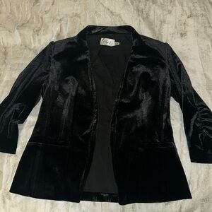 Black velvet blazer